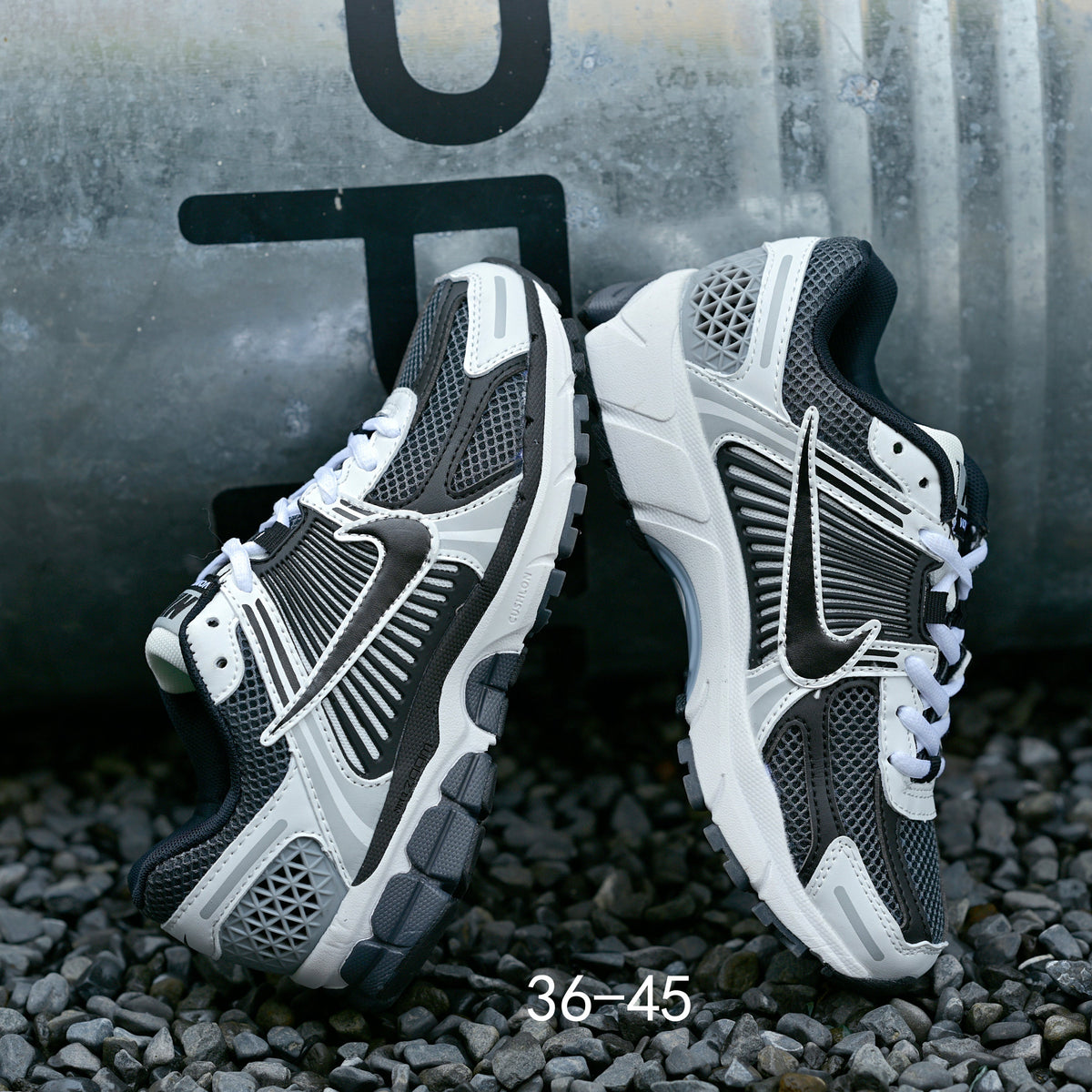 Nike Air Zoom Vomero 5 Sneakers, Black and White