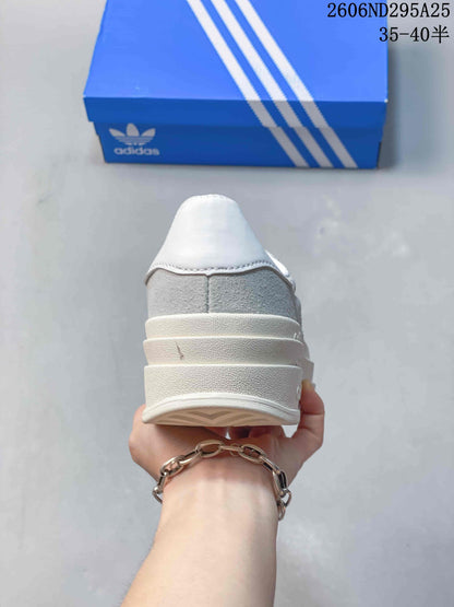 Adidas Originals Gazelle Bold Women's Platform Sneakers, Grey and White