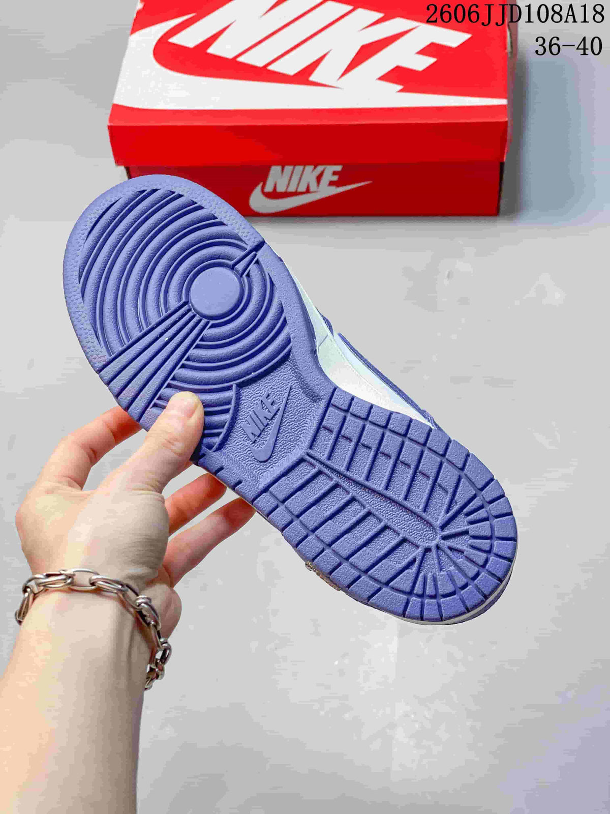 Nike SB Dunk Low Pro Purple and White Sneakers