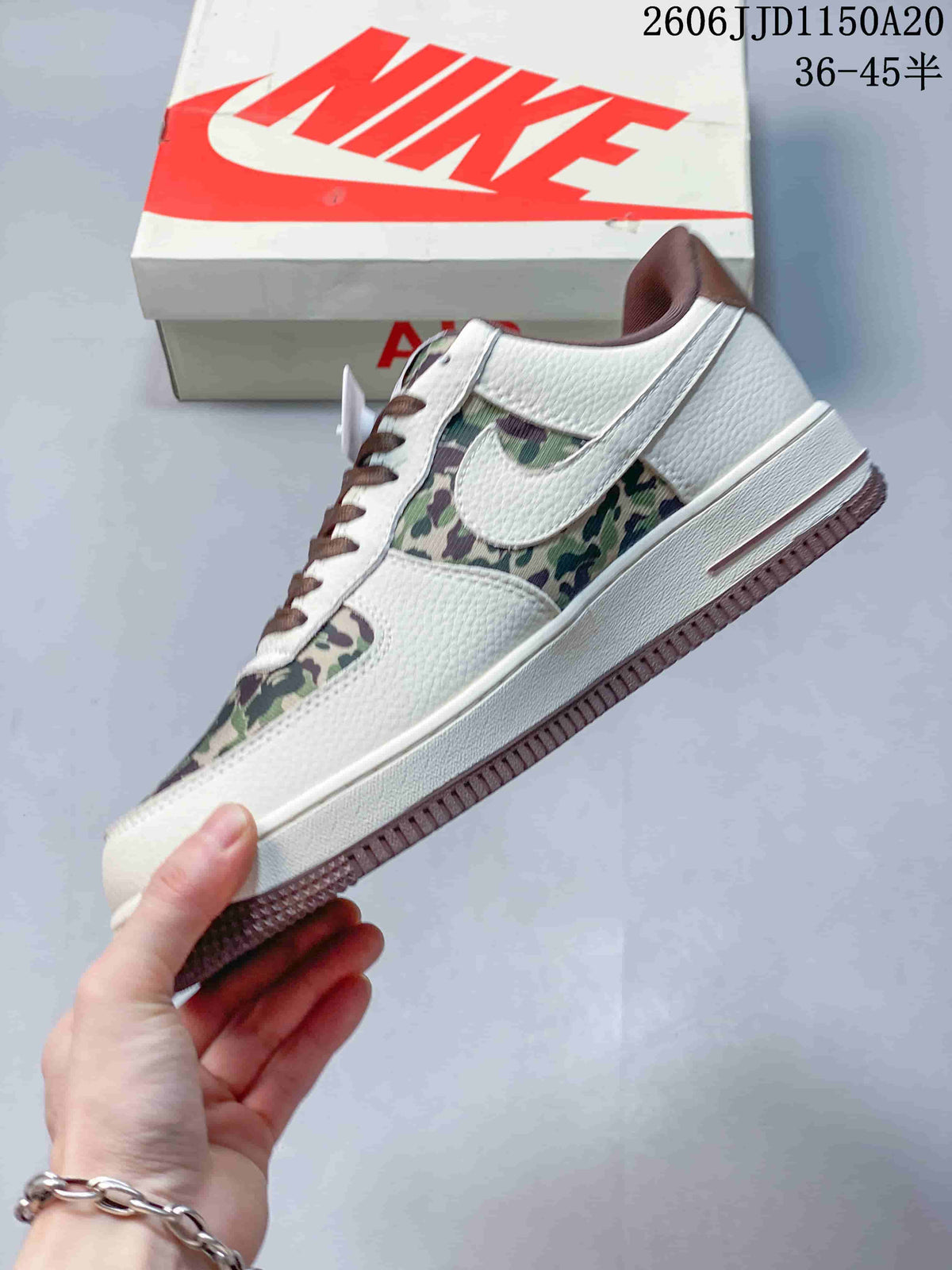 Nike Air Force 1 ’07 Low White Camo Sneakers