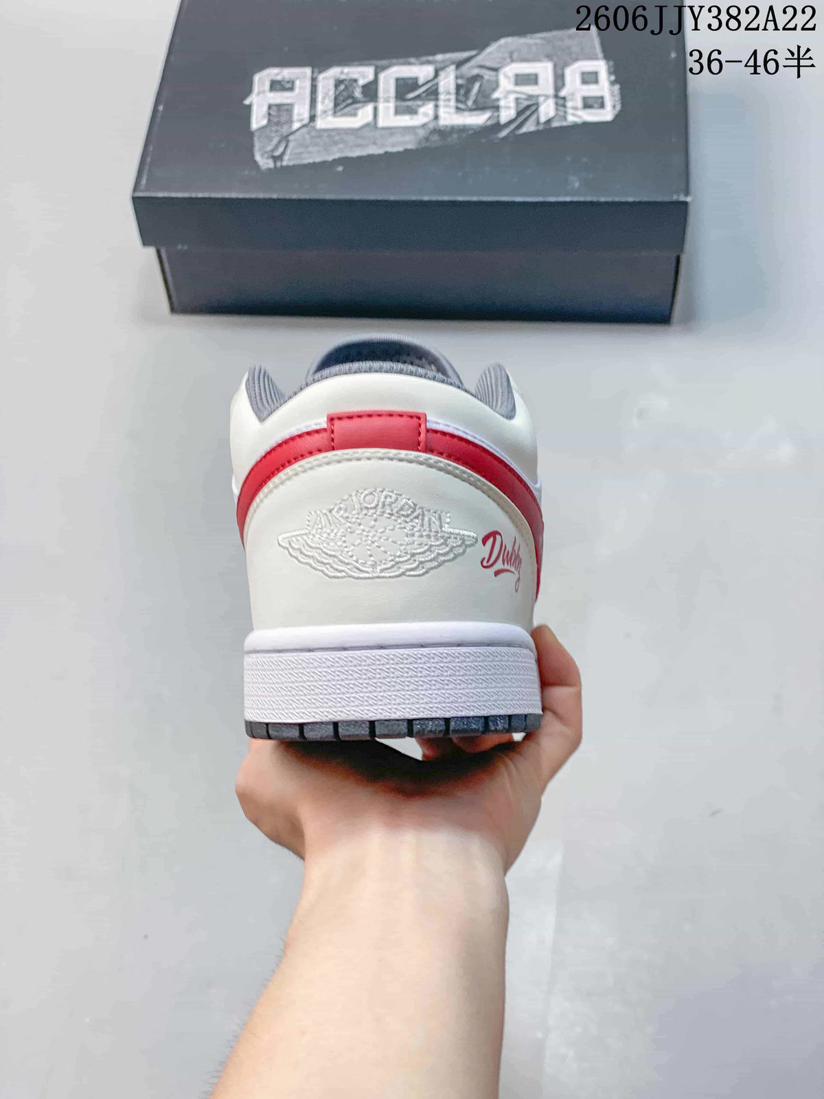Jordan Air Jordan 1 Low White Red Grey Sneakers