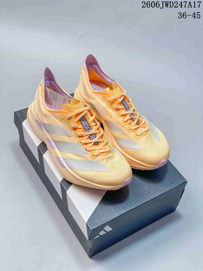 Adidas Adizero Adios Pro 4 Running Shoes, Yellow Pink