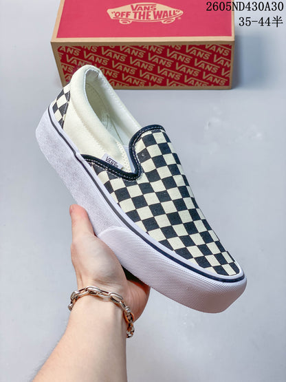 Vans Checkerboard Slip-On Platform Sneakers Black White