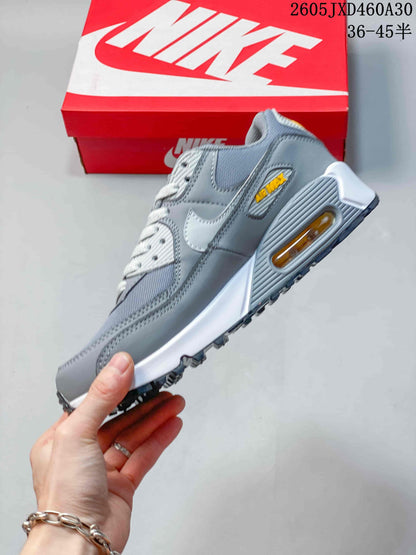 Nike Air Max 90 Sneakers in Grey and Yellow