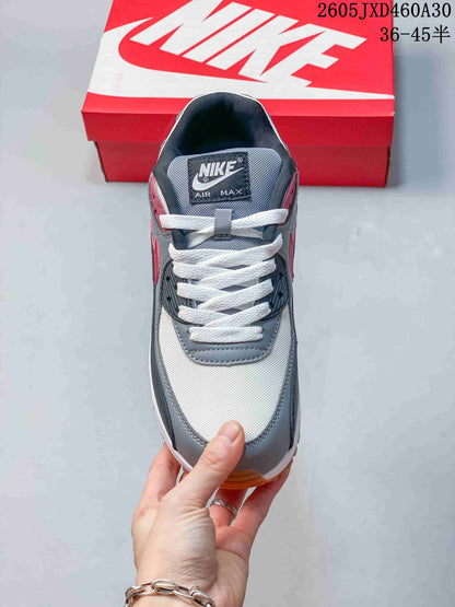 Nike Air Max 90 Sneakers in Grey, White and Red