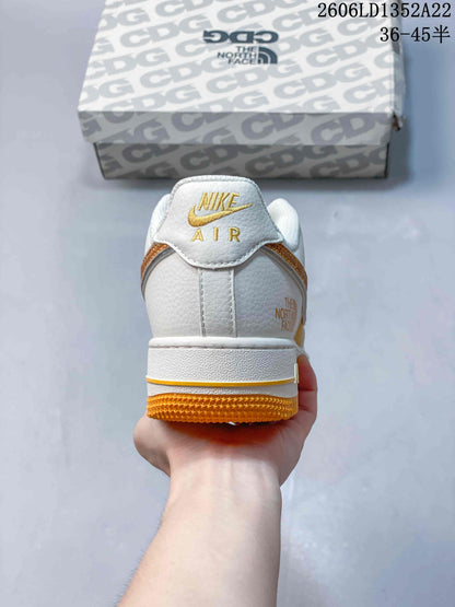 Nike Air Force 1 Low The North Face White Gold Sneakers