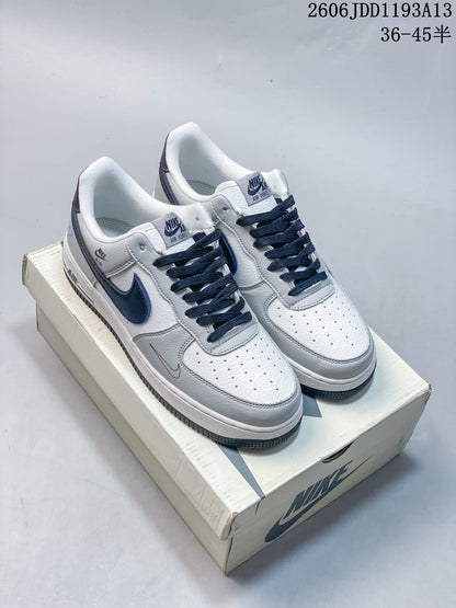 Nike Air Force 1 '07 Low White and Navy Sneakers