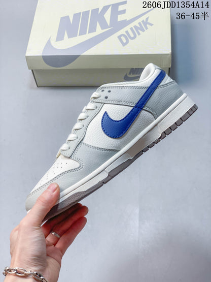 Nike Dunk Low DIY Custom White and Blue Sneakers