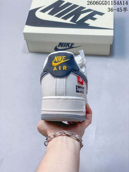 Nike Air Force 1 Low White and Navy Sneakers
