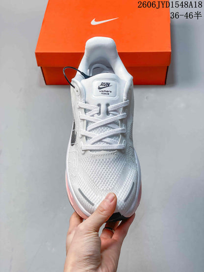 Nike Vomero Premium Running Shoes, White and Pink