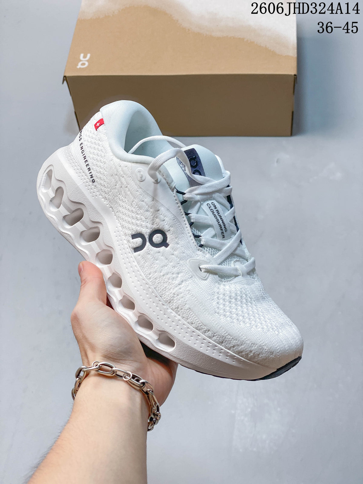 On Cloudtilt Low-Top Running Shoes, White and Gray