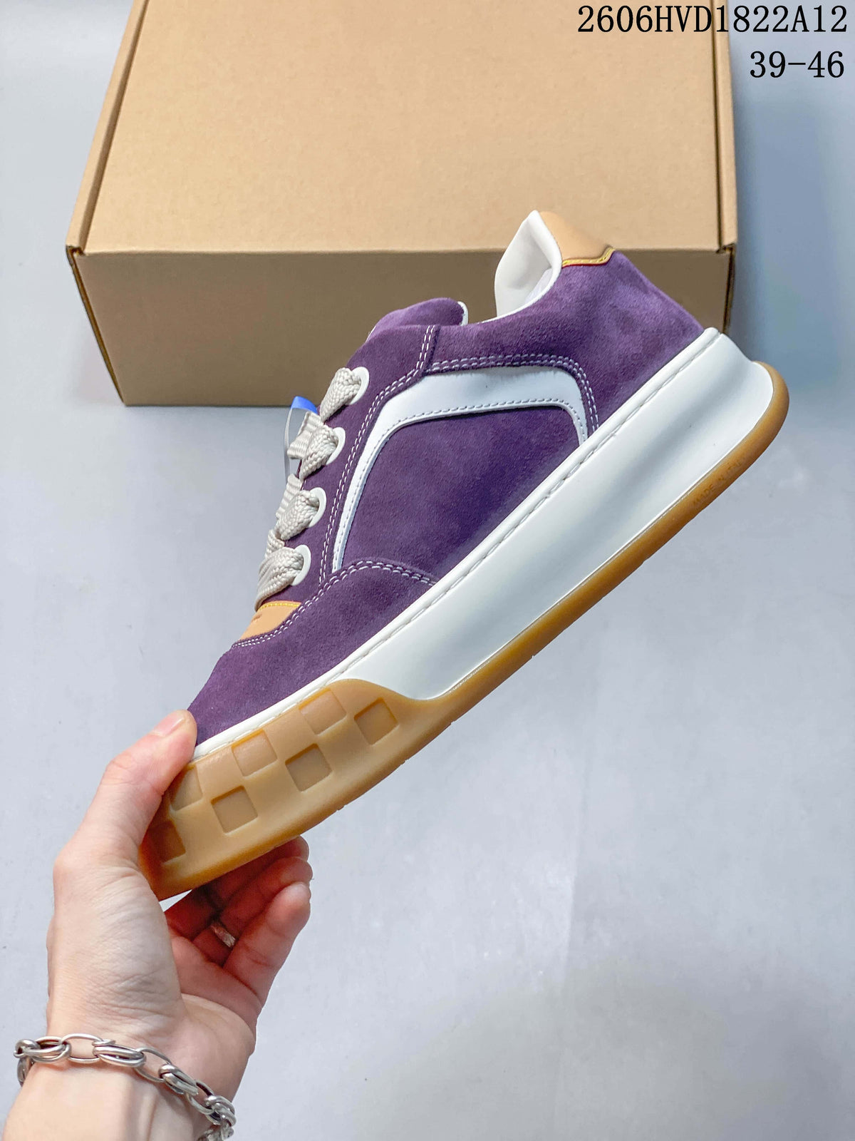 Louis Vuitton Purple Low-Top Lace-Up Sneakers