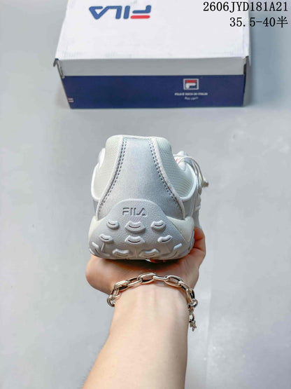 FILA Pebble Sandal Shoes in Silver and White