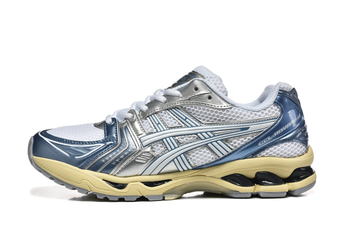 ASICS Gel-Kayano 14 Sneakers in Blue, Silver and White