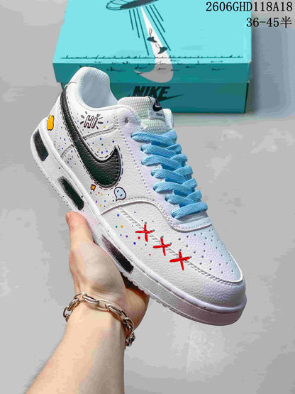 Nike Court Vision Low DIY White Custom Sneakers