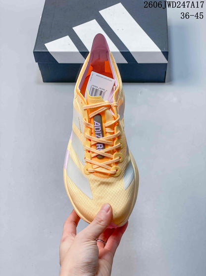 Adidas Adizero Adios Pro 4 Running Shoes, Yellow Pink