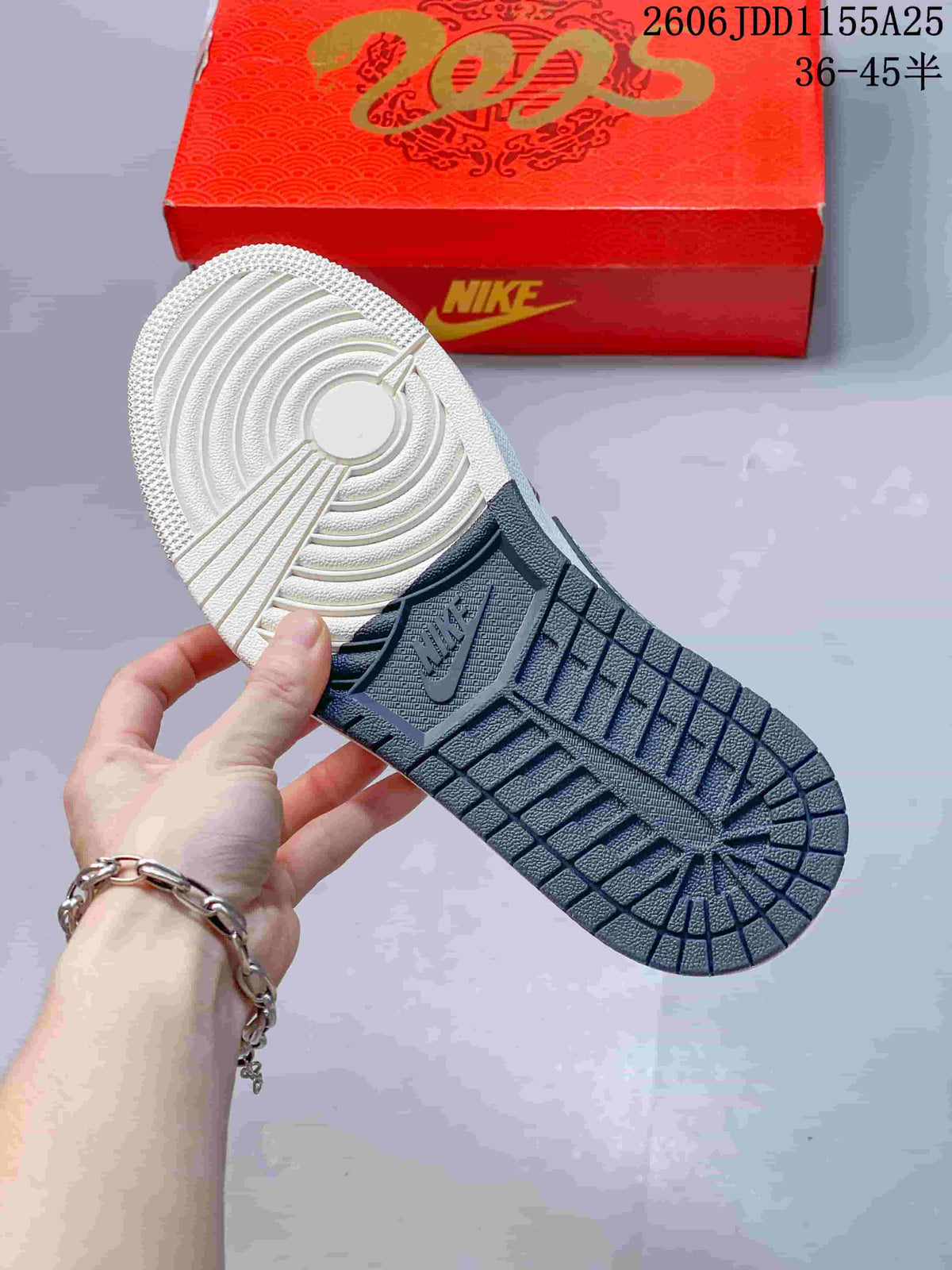 Jordan 1 Low OG SP White and Navy Sneakers