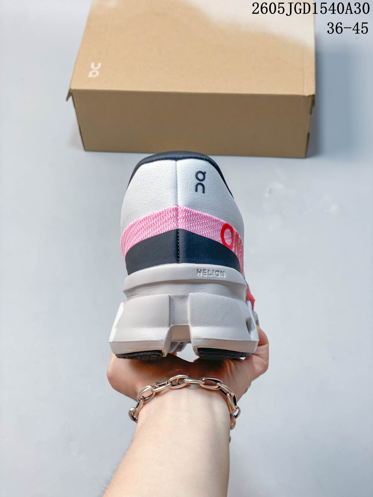 On Cloudmonster 2 Running Shoes, White and Coral