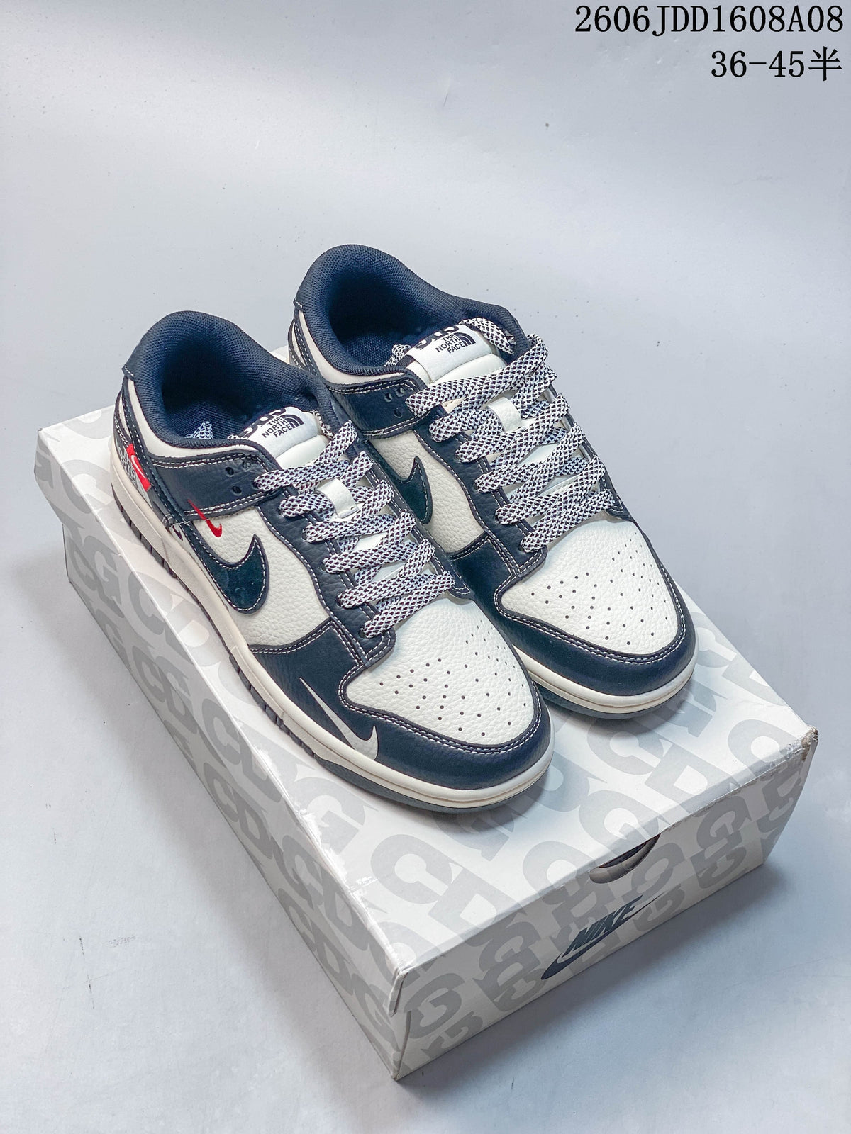 Nike SB Dunk Low Navy and Cream Low-Top Sneakers