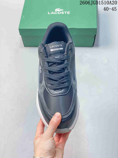 Lacoste 611140ASEQQ Grey and Navy Low-Top Sneakers