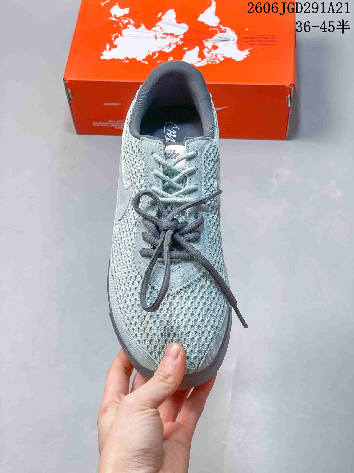 Nike Astrograbber Leather Low-Top Sneakers in Light Blue