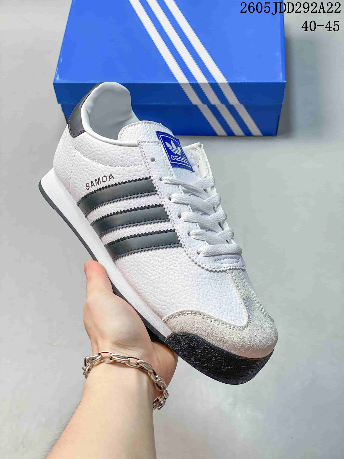 Adidas Samoa Low-Top Sneakers White and Black