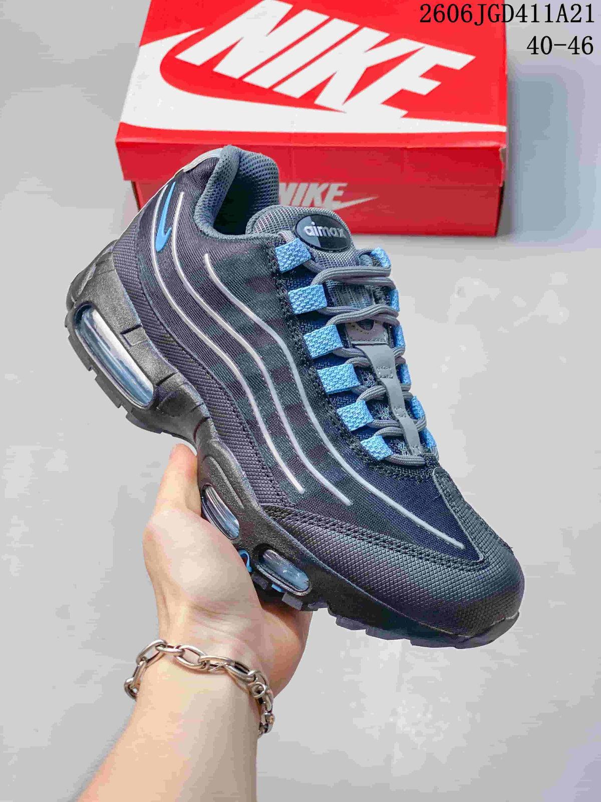 Nike Air Max 95 Sneakers in Charcoal and Blue