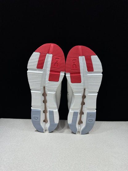 On Cloudnova Form 2 White and Red Sneakers