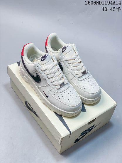 Nike Air Force 1 '07 Low White Contrast Swoosh Sneakers