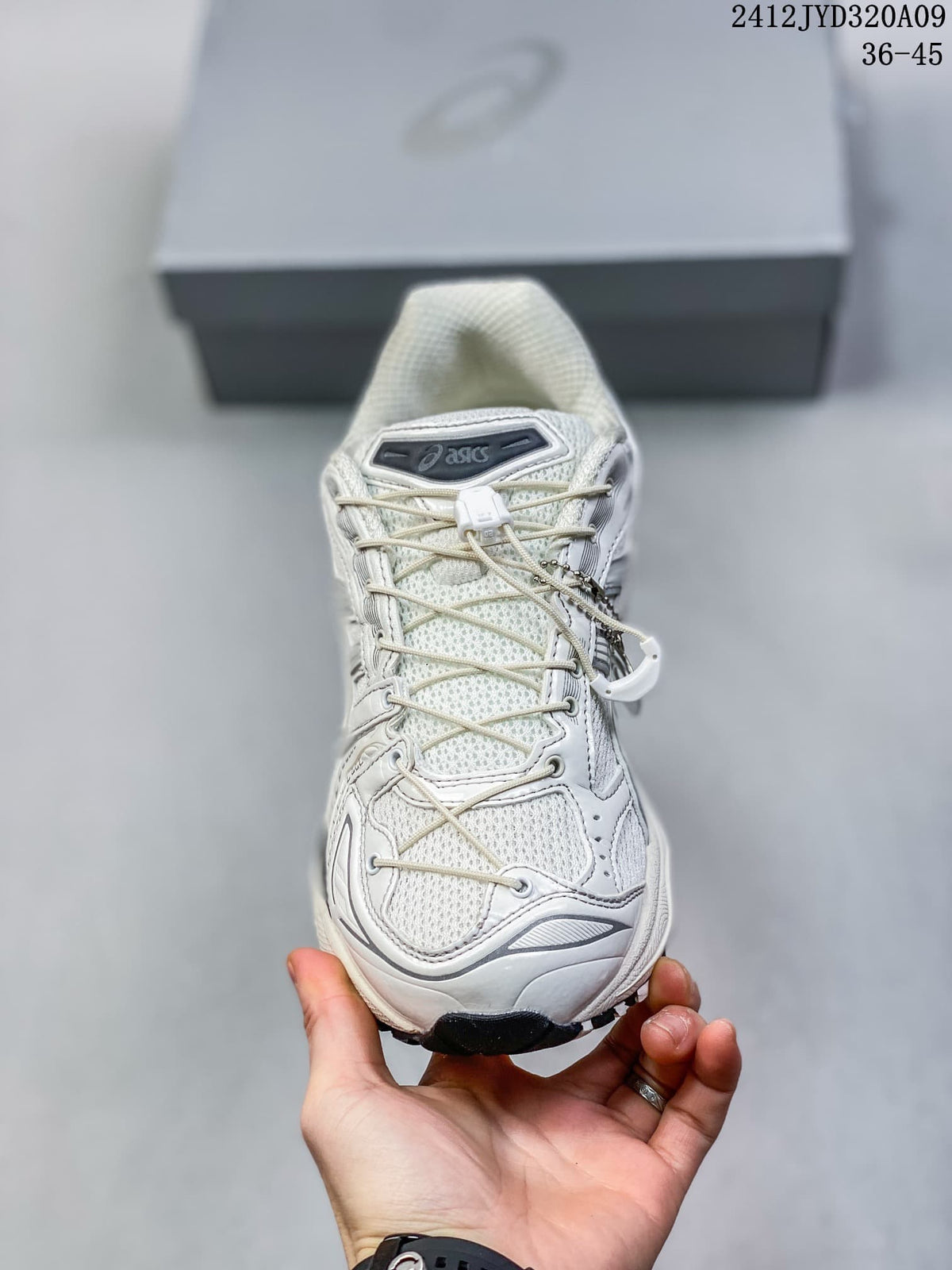 ASICS GEL-KAYANO 14 White and Black Sneakers
