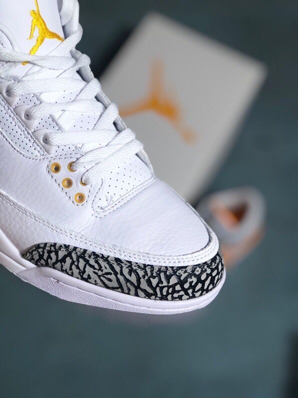 Close-up of the sneaker toe, laces and elephant-print front overlay.