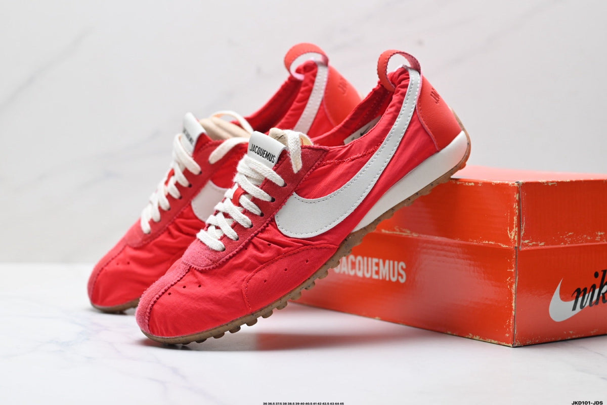 Nike Jacquemus Low-Profile Sneakers in Red and White