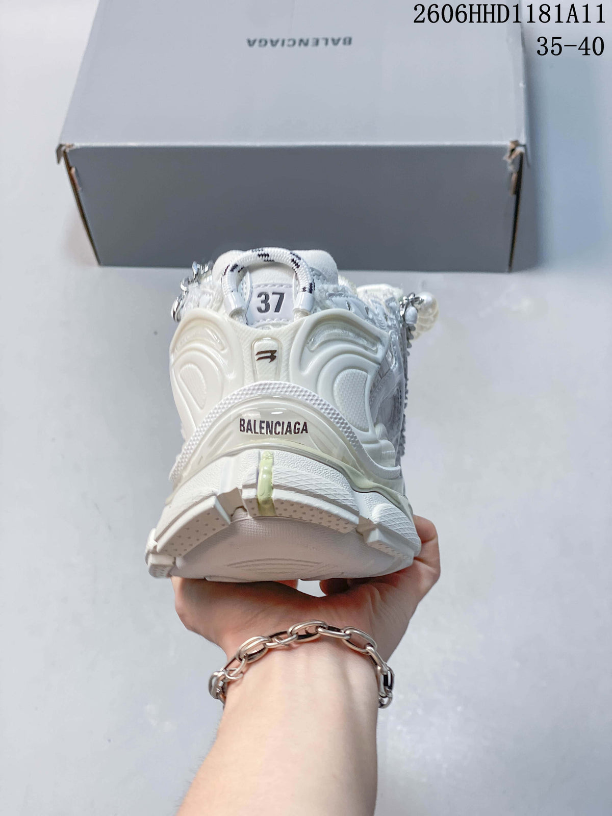 Balenciaga Runner Gradient Low-Top Sneakers, White