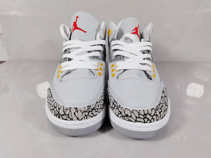 Jordan Air Jordan 3 Retro White Grey Orange Sneakers