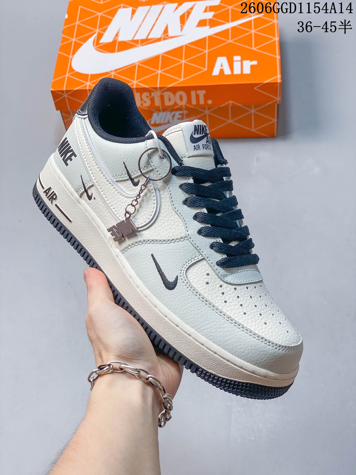 Nike Air Force 1 Low Cream and Navy Sneakers