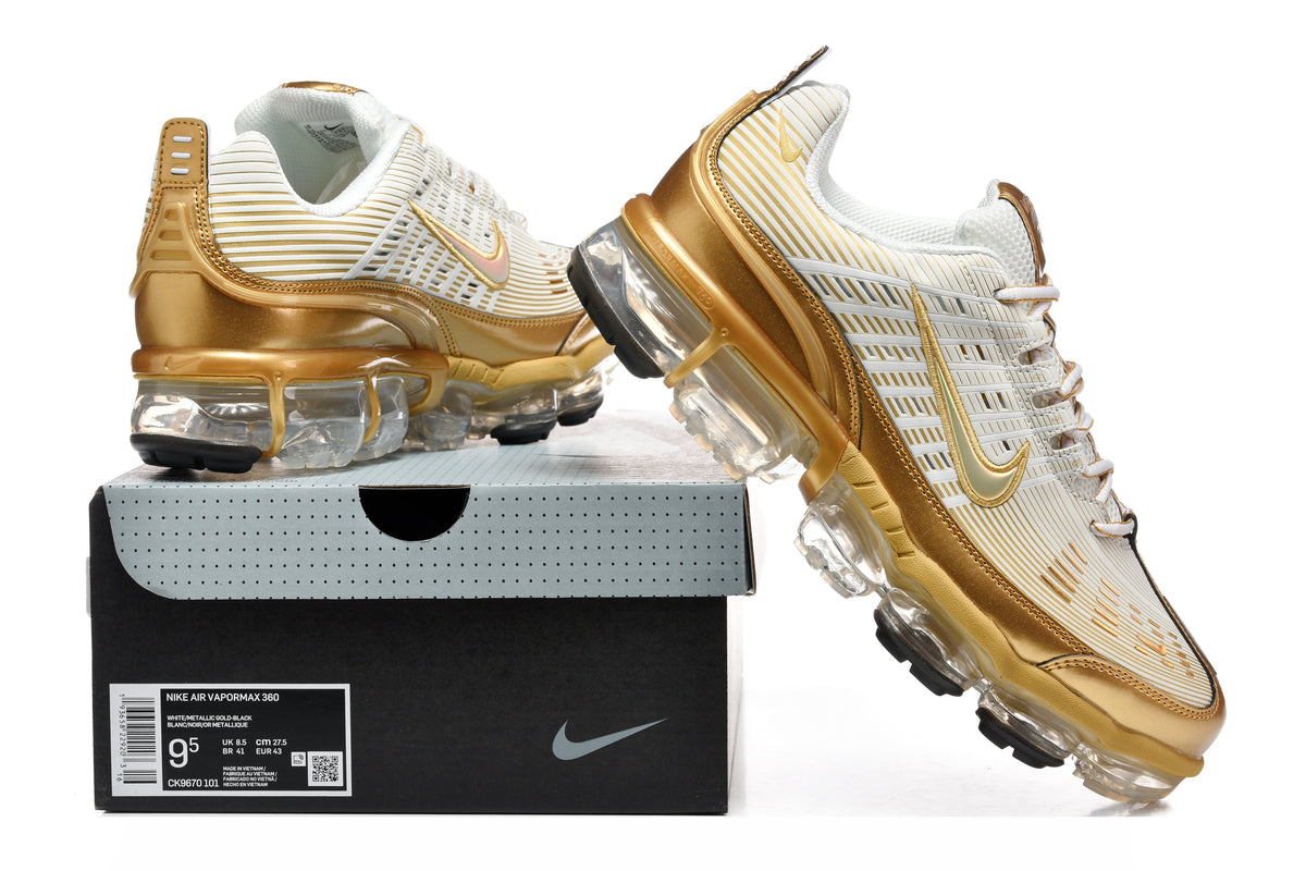 Nike Air VaporMax 360 White Metallic Gold Black CK9670-101