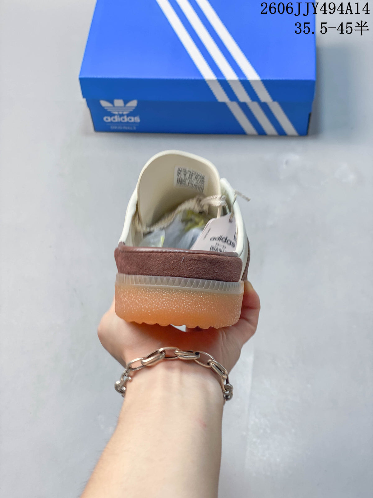 adidas Samba Mule Sneakers Cream Brown Gum Sole