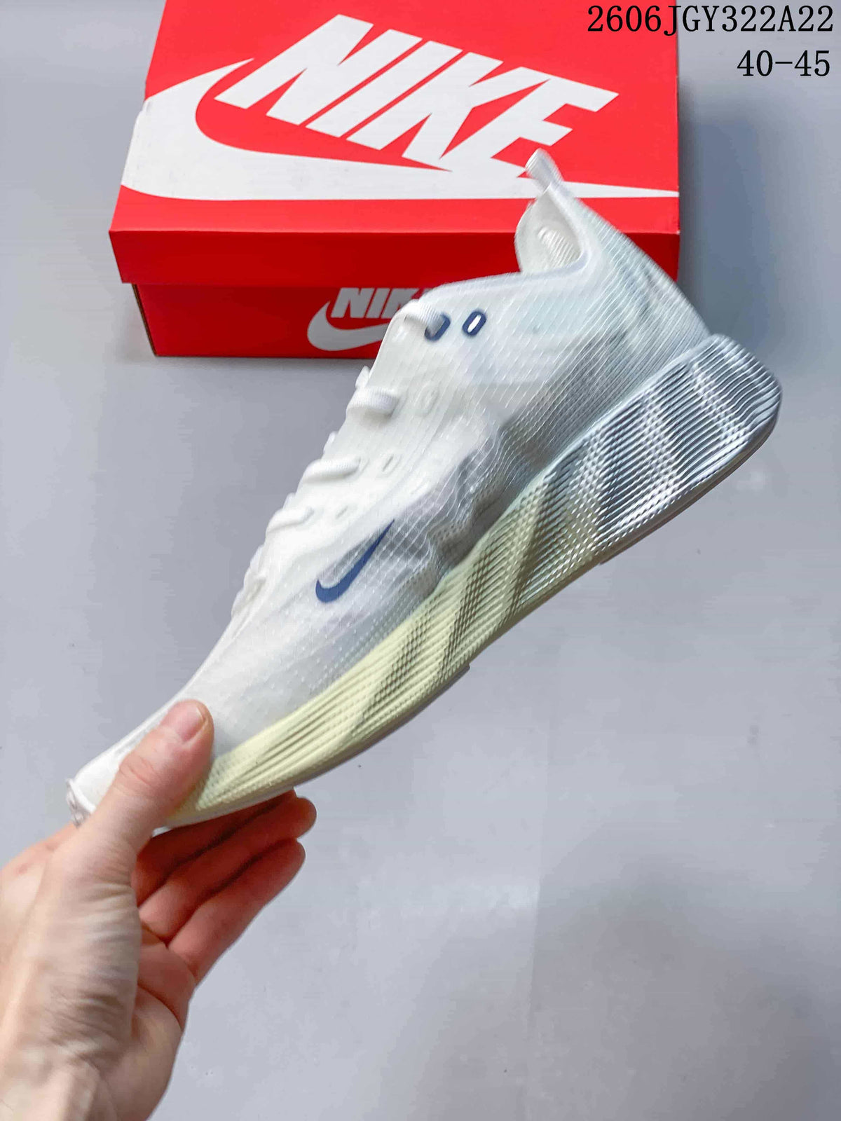 Nike Ava X Low-Top Running Shoes White and Blue