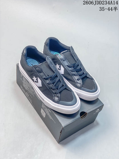 Converse Low-Top Lace-Up Sneakers in Charcoal