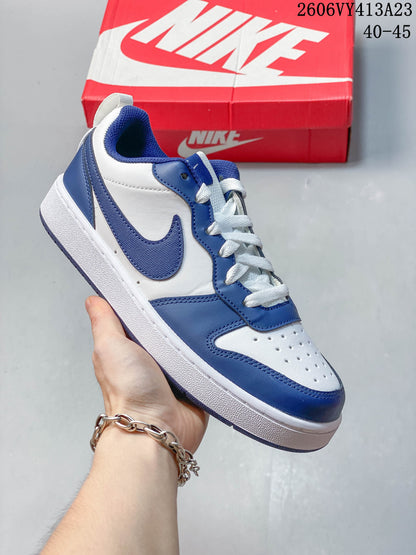 NikeCourt Borough 2 Low Sneakers, White and Blue