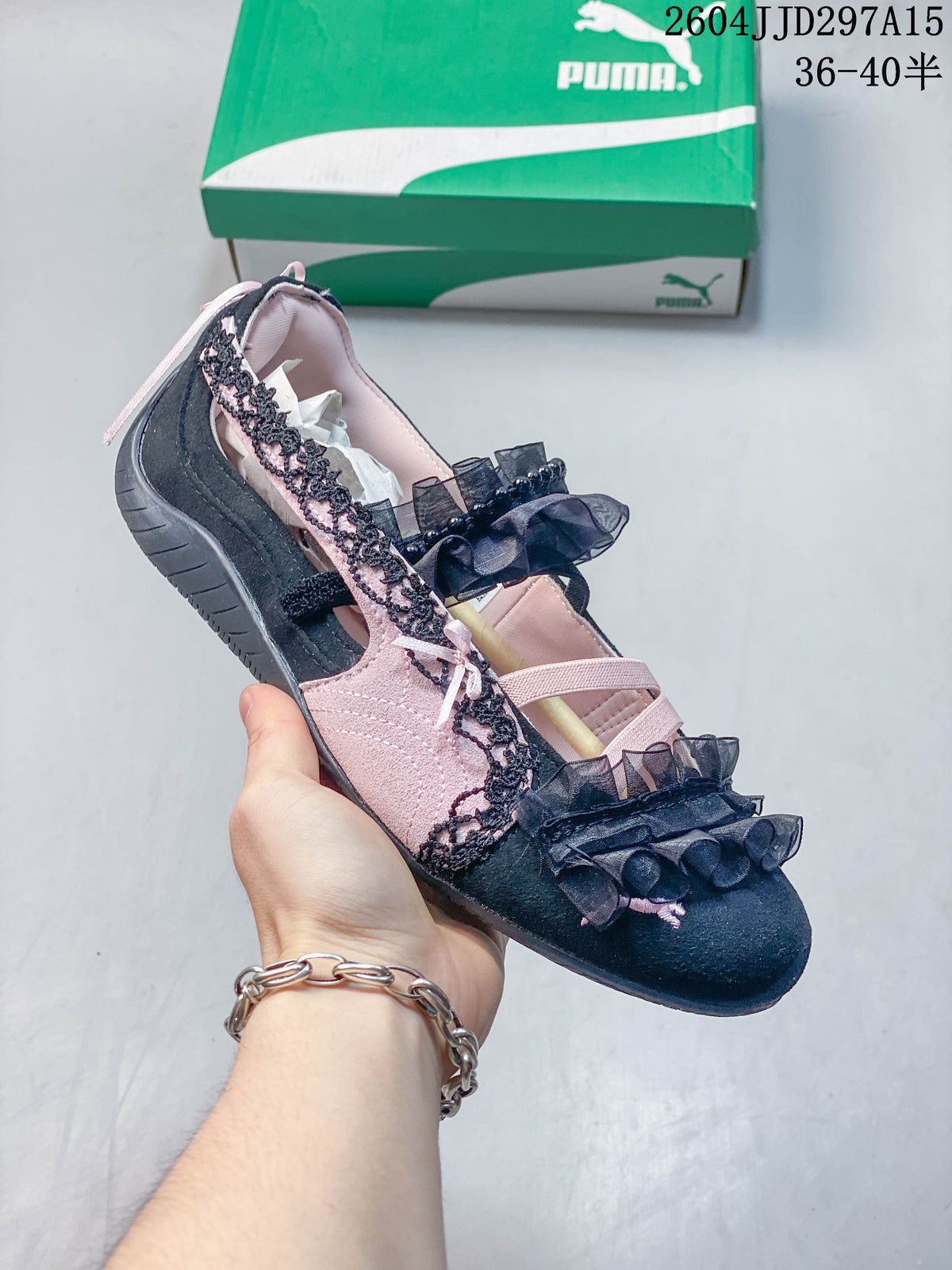 Puma Speedcat Ballet Flat in Black and Pink