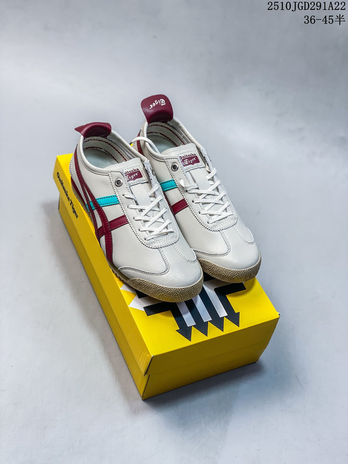 Onitsuka Tiger Mexico 66 Sneakers White Burgundy Turquoise