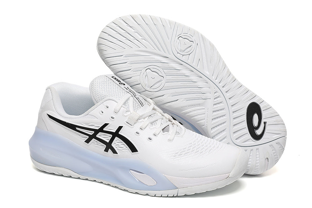 ASICS White and Black Court Sneakers