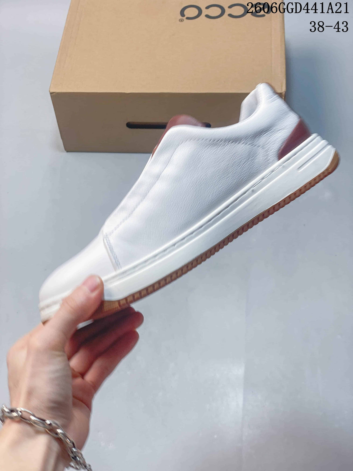 ECCO Casual Sneakers White and Brown 2606GGD441A21