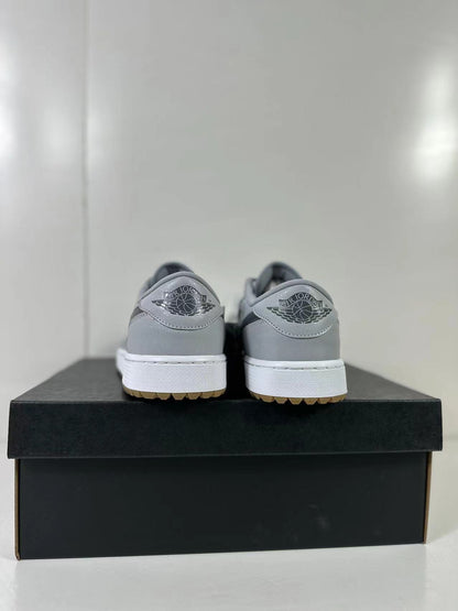 Rear view showing the Jordan Wings branding on the heels and gum-colored outsole edges.