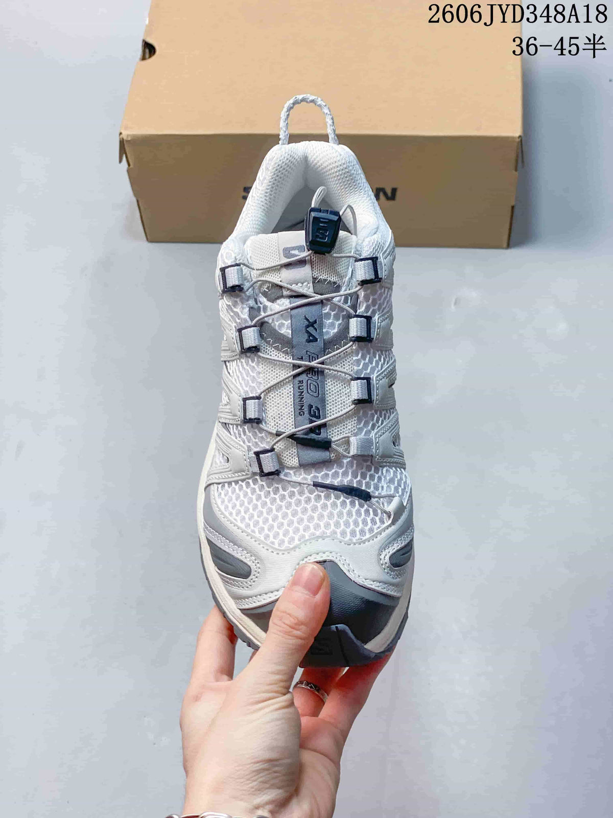 Salomon XT-3D Trail Running Shoes in White and Gray
