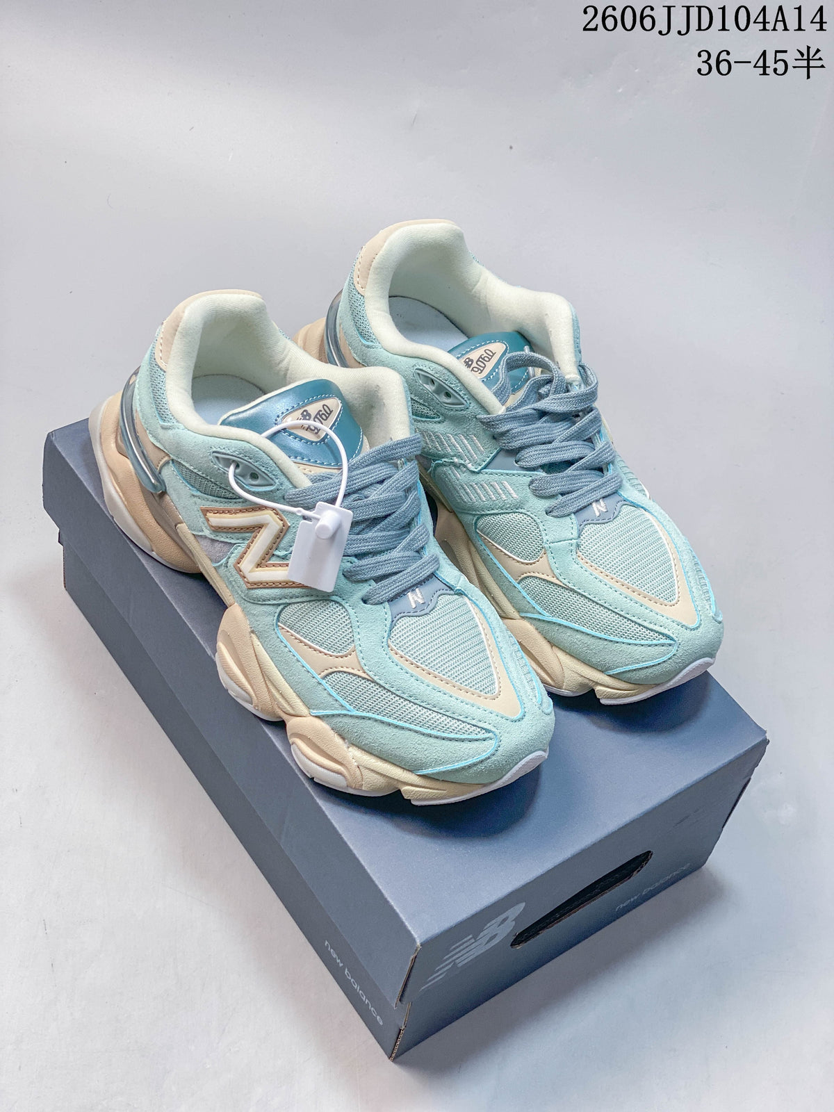 New Balance 9060 Sneakers in Aqua and Cream