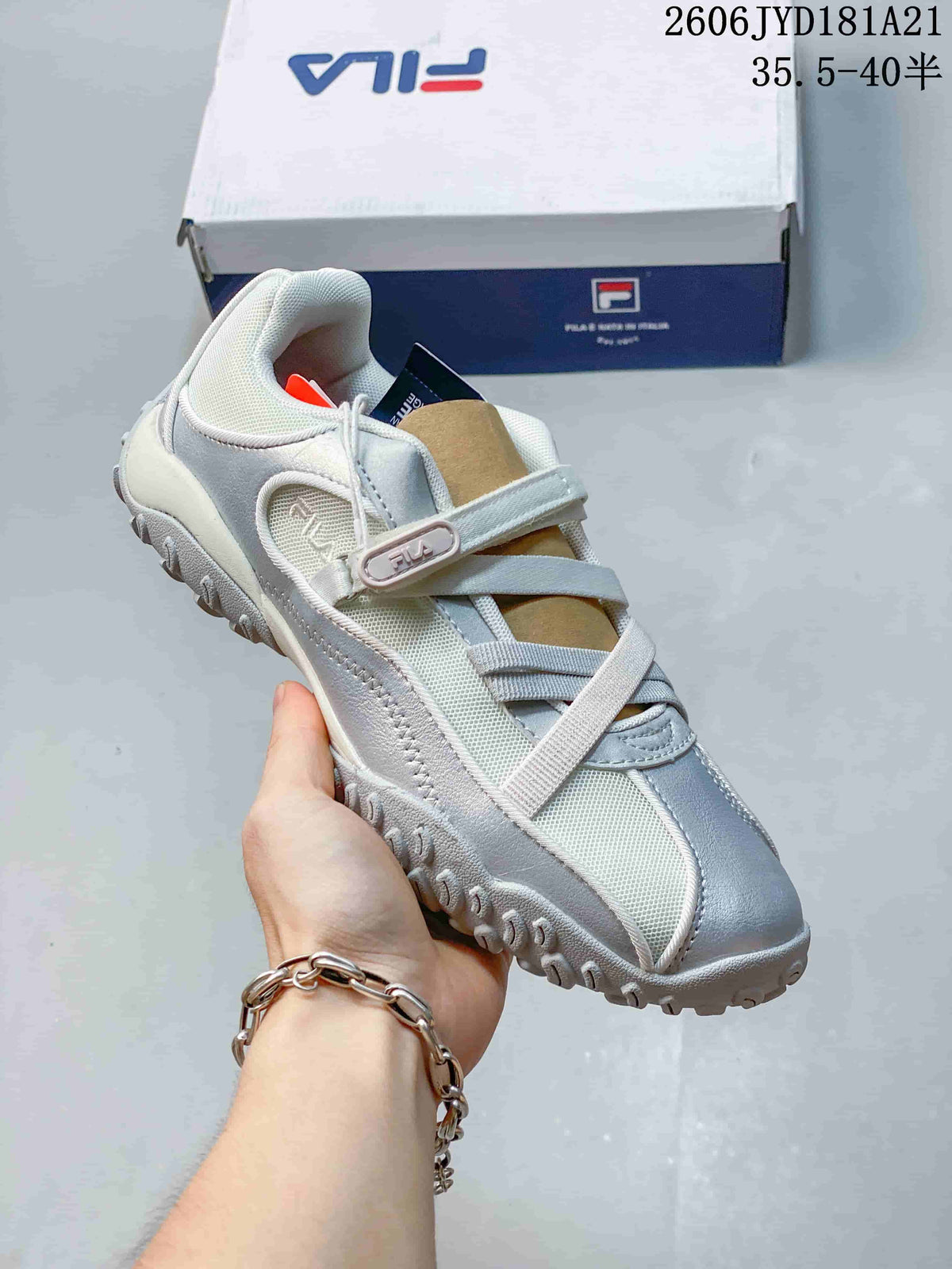 FILA Pebble Sandal Shoes in Silver and White