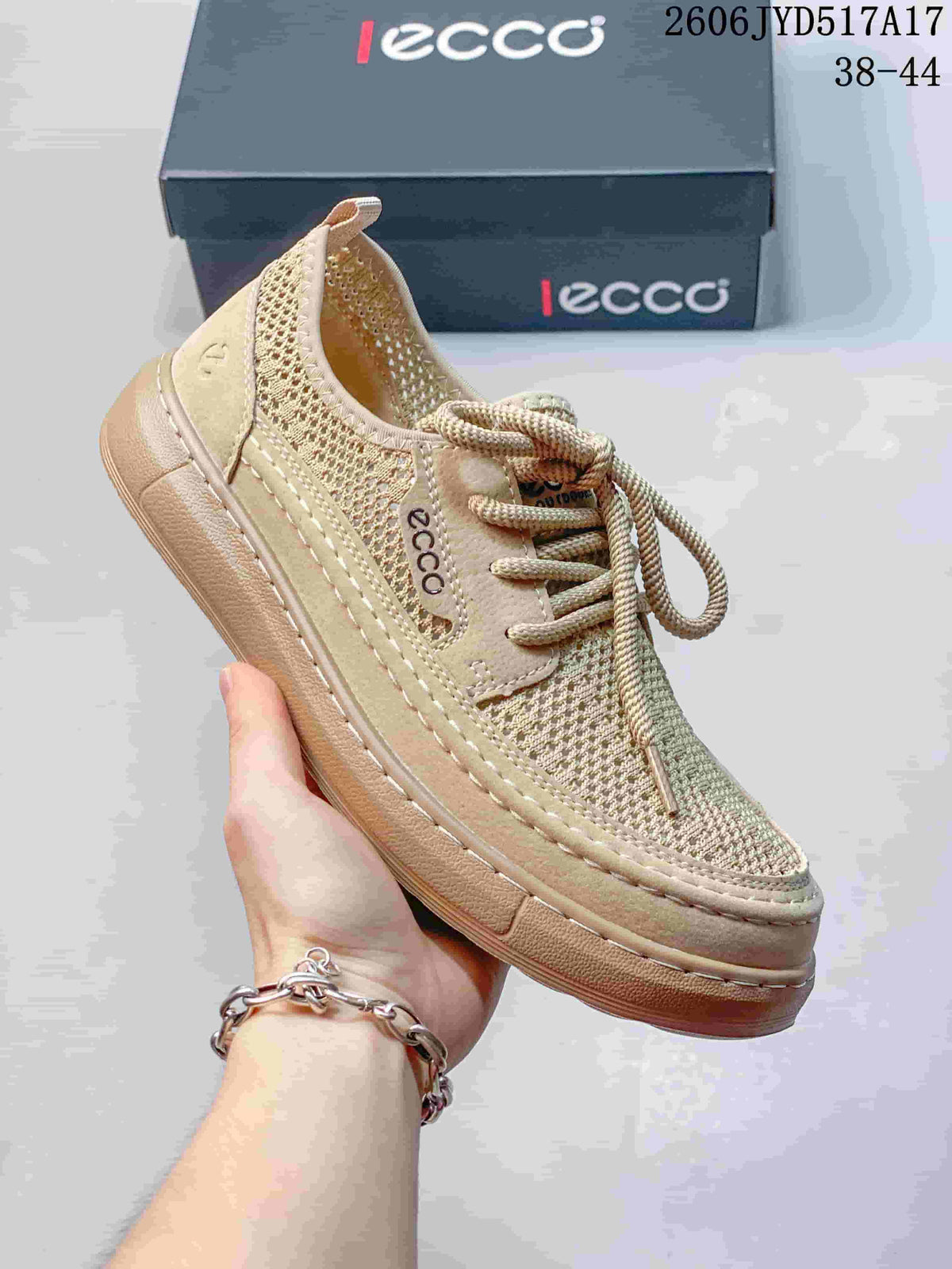 ECCO JYD517A17 Mesh Lace-Up Shoes