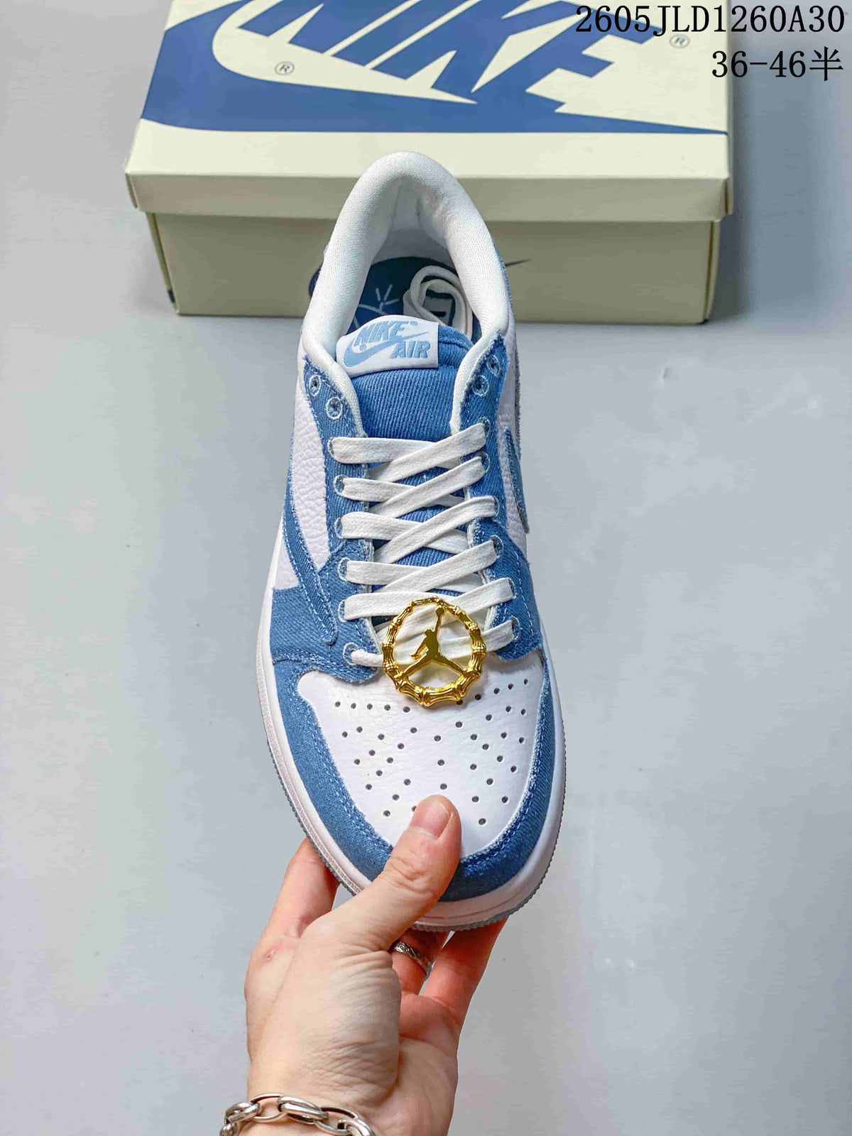 Air Jordan 1 Low Blue and White Sneakers CZ0790-005
